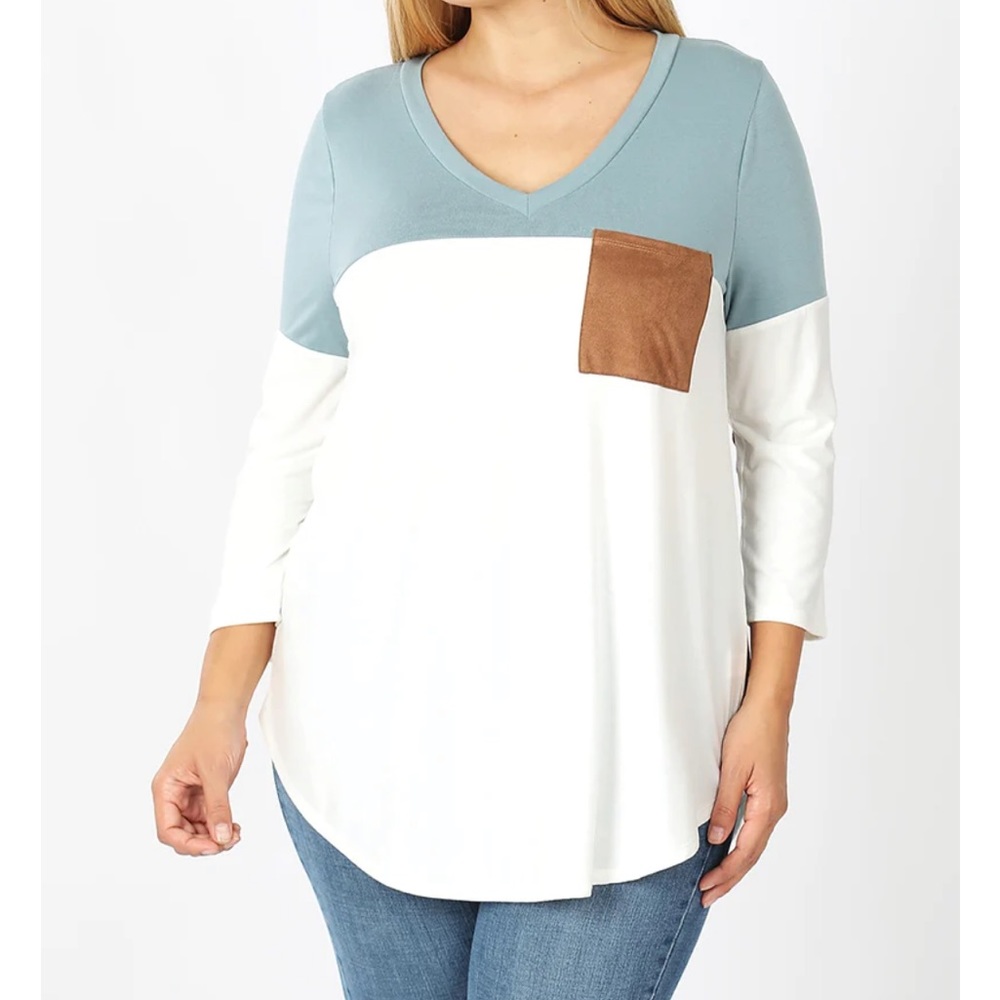 Zenna shirt 3/4 sleeve size 2x beautiful in color